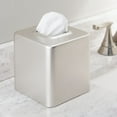 thumbnail image 2 of mDesign Metal Square Modern Tissue Box Cover Holder for Bathroom - Satin, 2 of 4