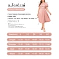 thumbnail image 5 of a.Jesdani Womens Plus Size Dresses Flutter Sleeve A-Line Midi Dress Wedding Guest Dress Pink 2X, 5 of 14