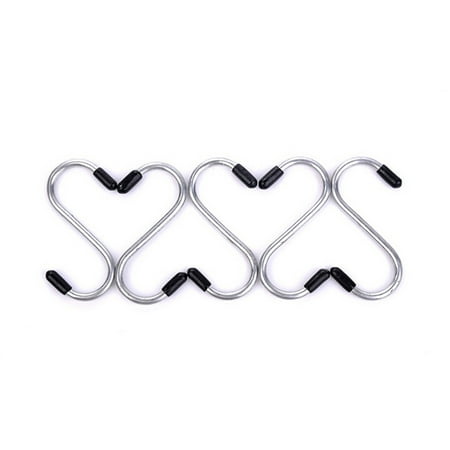 

4 PCS Stainless Steel Hook S-shaped Hook Kitchen Hook Bar Hooks Sturdy Hooks Cookware Hook
