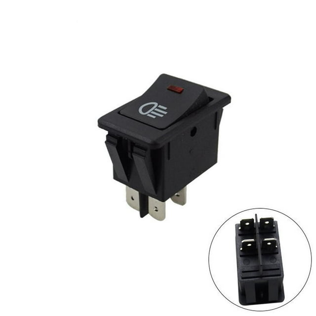 Car Light Rocker Switch ON-OFF Fog Lamp Switch 2 Position 4 Pins LED