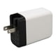thumbnail image 5 of Cargador USB C de 65 W 4K 60 Hz HD Interfaz multimedia Cargador GaN plegable de 3 puertos para interruptor Monitor TV Proyector 100-240 V Negro Blanco Enchufe de EE. UU., 5 of 5