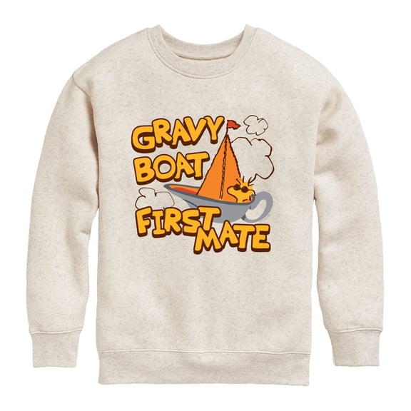 Peanuts - Gravy Boat First Mate Graphic Long Sleeve Fleece Sweatshirt
