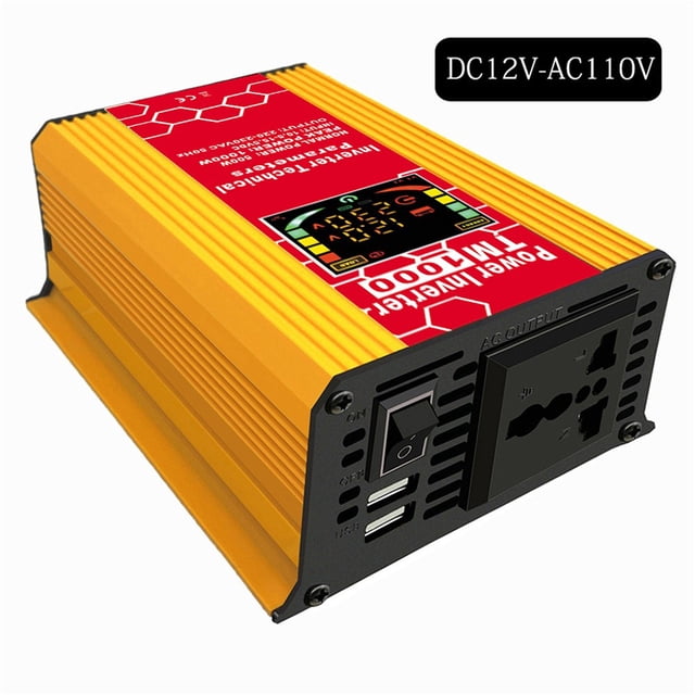 BUYISI Inverter Dc12V To Ac110/220V Pure Sine Wave 500W-1000W Transformer Convert Multi-Function Socket Converter Car Inverter