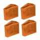 thumbnail image 4 of 4 piezas de cubiertas antideslizantes para pies de escalera, tapas para patas de escalera que reemplazan, la goma protege su Naranja, 4 of 9