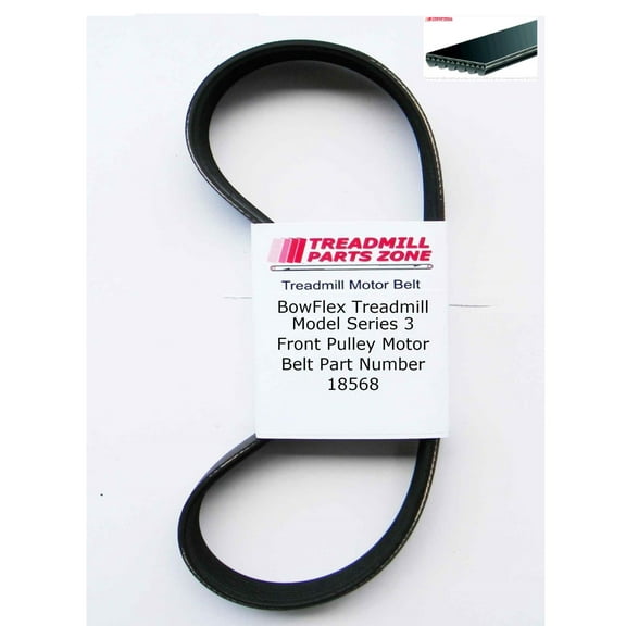 Treadmillpartszone Replacement BowFlex Treadmill Model Series 3 Front Pulley Motor Belt Part Number 18568