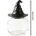 thumbnail image 3 of Gothic Glass Witchy Frog Storage Jar, Kitchen Spice Container, Halloween Decor, Style B., 3 of 9