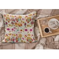 thumbnail image 2 of Owl Fluffy Throw Pillow Cushion Cover, Sixties Inspired Color Scheme Psychedelic Abstract Birds and Flowers Multicolored Image, Rectangle Accent Pillow Case, 36" x 16", Multicolor, by Ambesonne, 2 of 5
