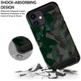 thumbnail image 2 of iPhone 12 iPhone 12 PRO 6.1" 2020 A2172 A2402 A2341 A2406 A2404 A2403 A2408 A2407 Military Printed Rugged Heavy Duty Case with Kickstand - Military Green(Without Holster), 2 of 4