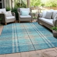 thumbnail image 6 of Addison Rugs Chantille Indoor/Outdoor Transitional Plaid Teal Washable Rectangle Rug, 8' x 10', 6 of 6