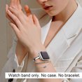 thumbnail image 3 of BANDOVA Slim Metal Jewelry Band for Apple Watch, Women's Bracelet with Sliding Clasp, Silver, 42mm/44mm/45mm/49mm, 3 of 6