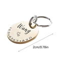 thumbnail image 3 of Stainless Steel Round ID Engraved & Dog Lost With Keyring For And Identification, 3 of 5