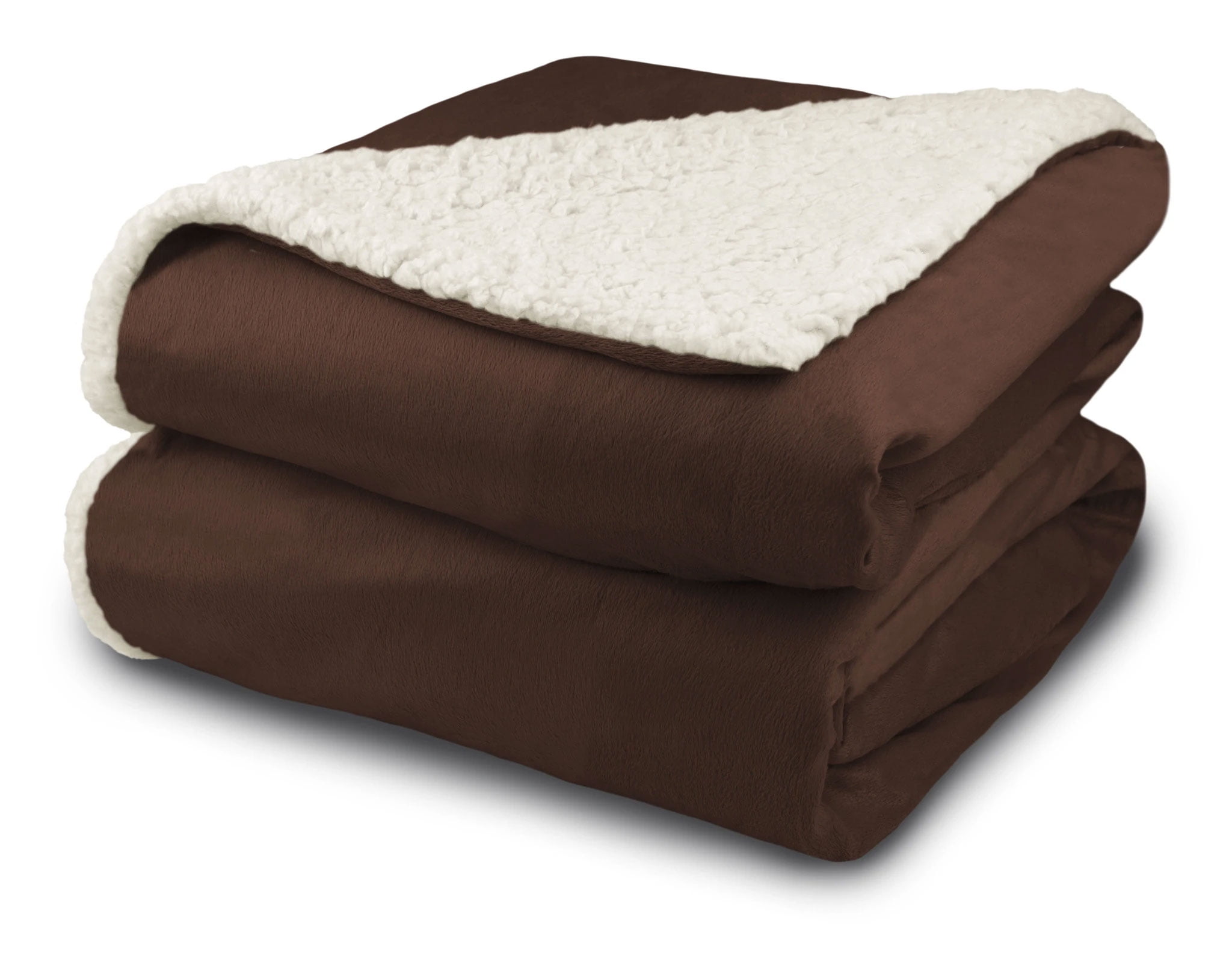 Biddeford Luxuriously Soft Micro Mink and Sherpa Electric Heated Throw Blanket 