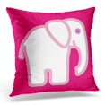 thumbnail image 1 of BOSDECO Pink Elephant with Outline Red Beautiful Pillowcase Pillow Cover Cushion Case 18x18 inch, 1 of 1