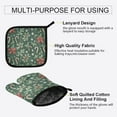 thumbnail image 3 of Yayeee Oven Mitts and Pot Holder Set of 4 Heat Resistant Kitchen Gloves Baking Hot Pad, Christmas Candy Cane, 3 of 5