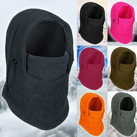 Skymirror Fashion Warm Hats Integrated Ear Protection Breathable Waterproof Thermal Fleece Balaclava Hat Stylish Winter Headwear for Men Women
