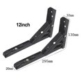 thumbnail image 1 of 2 Pcs Triangle Angle de Pliage Support Lourd Mural Réglable Monté, 1 of 7