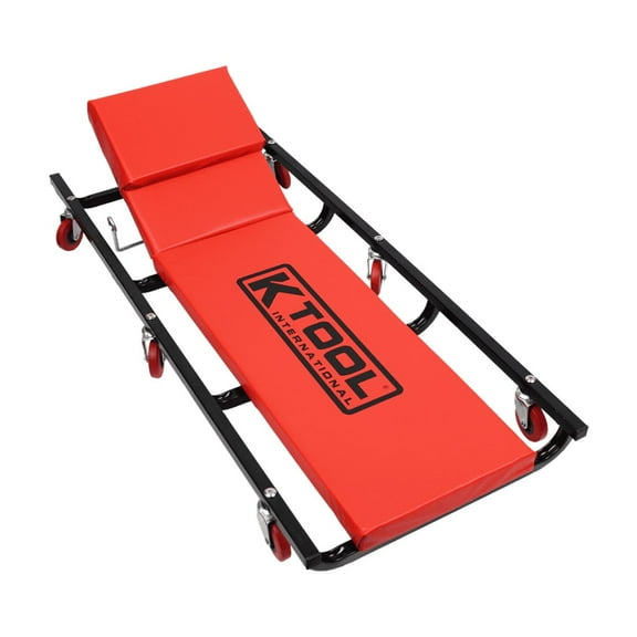 K Tool International 74961 Creeper Seat With Adjustable Headrest And Casters