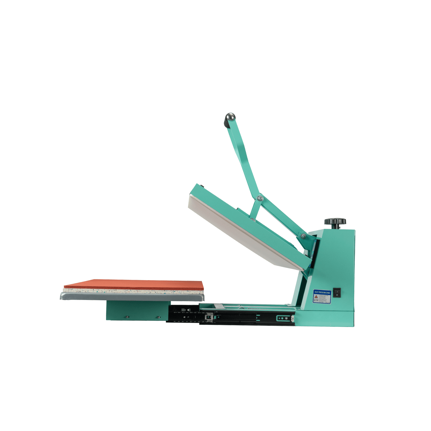 16"x24" Professional Manual Clamshell Heat Press Machine - 2000W, 110V, Slide-Out Base, 0-500°F, Adjustable Pressure & Timer - Ideal for T-Shirt, Sublimation, and HTV Transfers