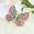 thumbnail image 6 of Gyn&Joy Multi-color Crystal Rhinestone Winged Butterfly Pin Brooch BZ030 (pink), 6 of 7