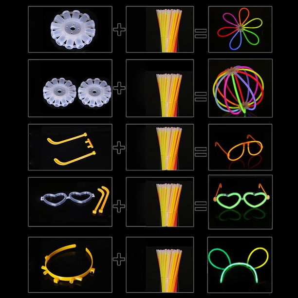 50 Uds. De Barras De Luz Fluorescente Desechables Para Fiestas Con Conectores Para Eventos, Suministros Festivos Para Fiestas, Decoración De Conciertos ANGGREK Fluorescence Light Sticks