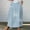 Blue#2, variant on Womens Skirts Clearance Summer Maxi Skirt,Women's Printed Elastic Waistband Pleated Pocket Skirt With Mid Calf Skirt White XXXL