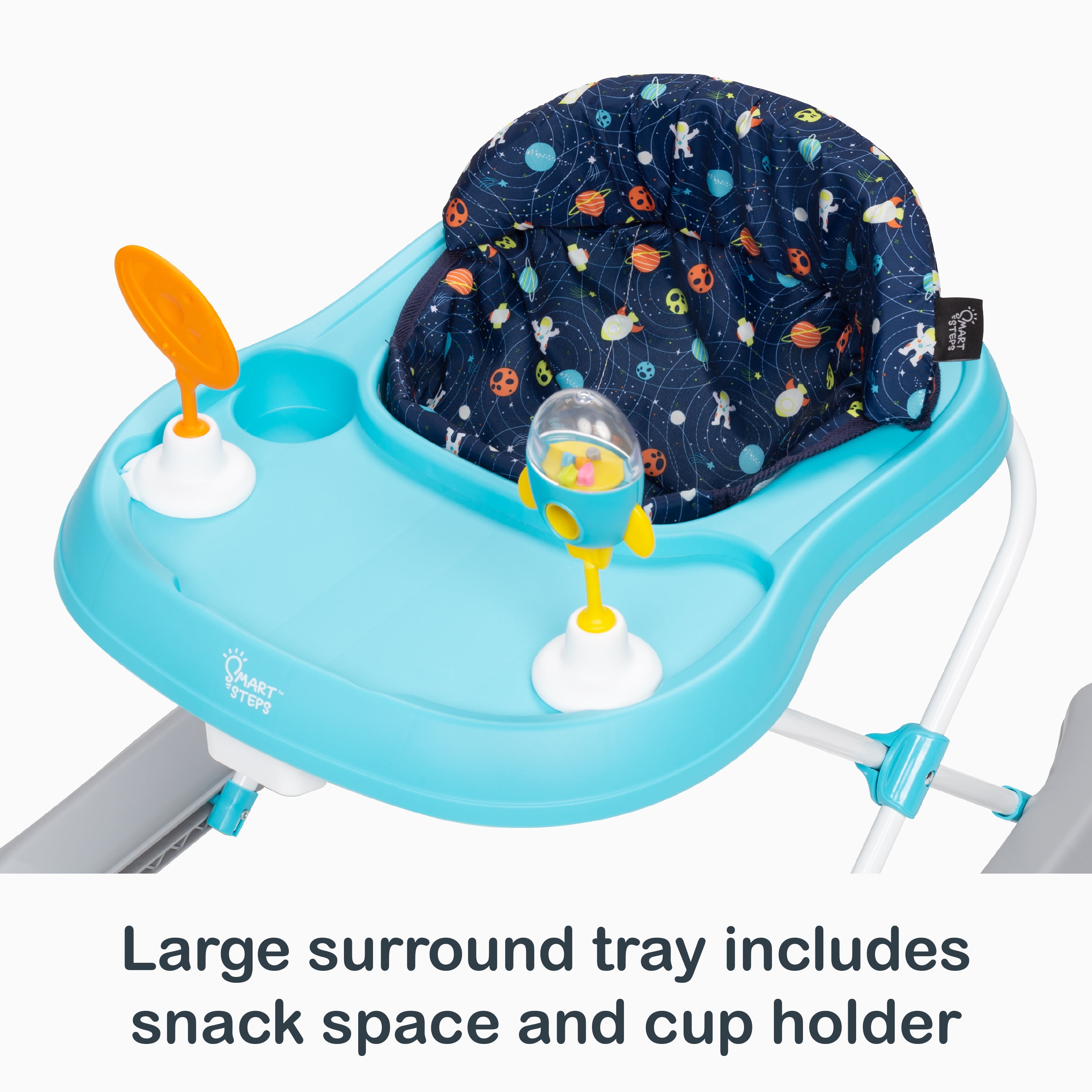 Smart Steps Trend Activity Baby and Toddler Walker, Space Walk Navy