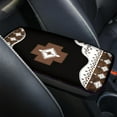 thumbnail image 3 of Renewold Southwest American Tribal Brown Black Auto Center Console Cover Pad, Universal Vehicle Interior Accessories Car Armrest Cover Protector Cushion for Men Women, 3 of 6