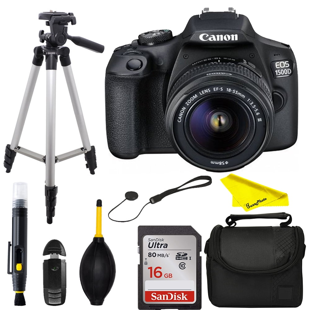 Canon EOS 1500D 24.1MP Digital SLR Camera (Black) with 1855 IS II Lens