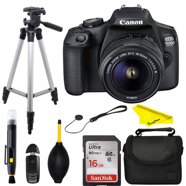 Canon EOS 1500D 24.1MP Digital SLR Camera (Black) with 1855 IS II Lens
