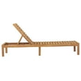 thumbnail image 6 of vidaXL 1/2x Solid Wood Teak Sun Lounger Patio Garden Lounge Bed Furniture, 6 of 13