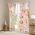 thumbnail image 3 of Manfei Cartoon Cute Fox Curtains Pack of 2 (42x84 Each) for Kids, Kawaii Owl Ribbit Animal Curtains Blackout, Rustic Flower Bedroom Curtains, Black Out Curtains Home Decor, 3 of 6