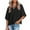 Black #001, variant on Women's Summer Casual Crewneck Batwing Half Sleeve T-Shirts Solid Color Loose Fit Cute Basic Flowy Tops Tees Blouses Gray XL