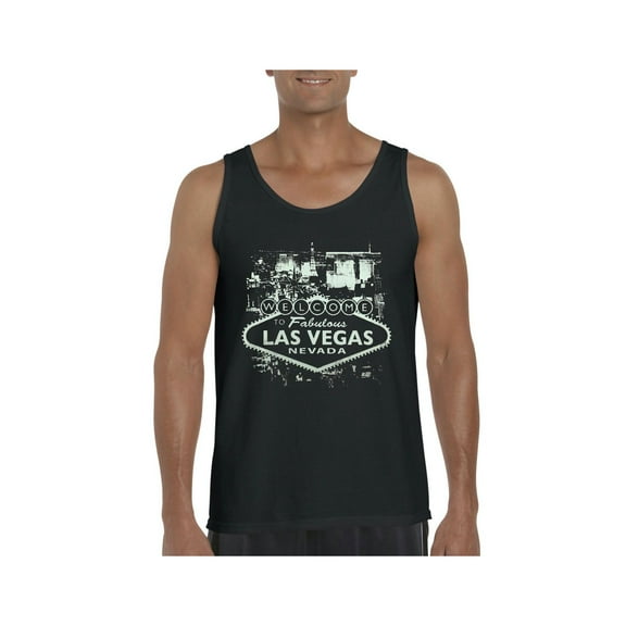 MmF - Men's Tank Top for Men, up to Men Size 3XL - Welcome to Las Vegas Nevada