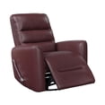 thumbnail image 6 of OakvillePark Crestshire Faux Leather Swivel Glider Reclining Chair, Red, 6 of 15