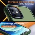 thumbnail image 6 of for iPhone 12 Phone Case, Shockproof for iPhone 12 Pro Case,  Grade Drop Protection, Protective Hard Back Slim Translucent Case for iPhone 12 6.1'', Frosted Green, 6 of 14