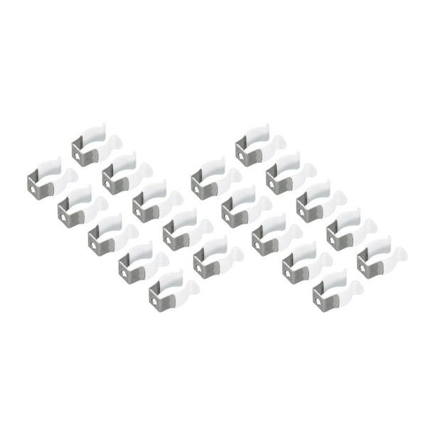20x T5 Clips Soporte Soporte Reemplazo Tubo Fluorescente LED Abrazaderas de Tubo Lámpara Acero al manganeso Pp