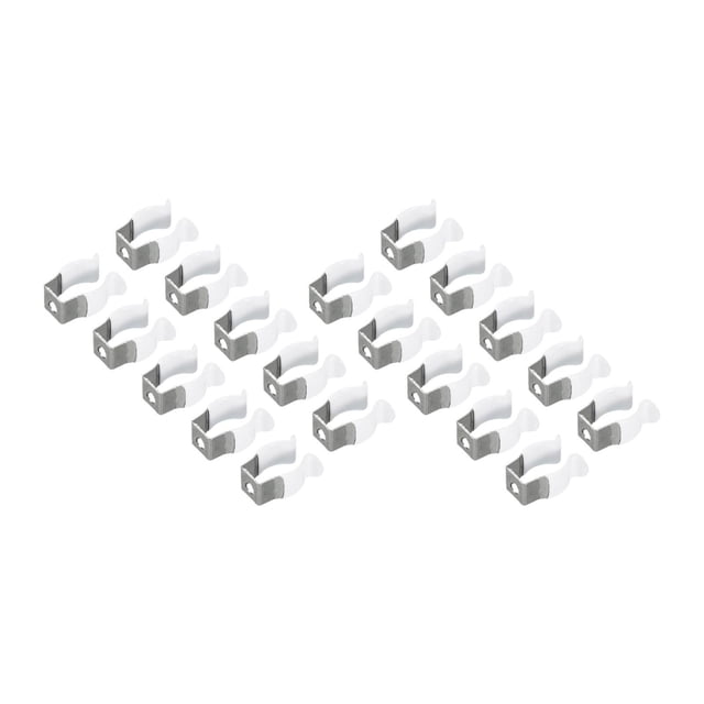 20 soportes de clip T5 en forma de U, fáciles de instalar, para lámparas LED. Acero al manganeso Pp