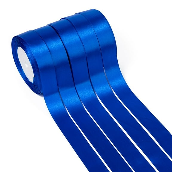 1Group Single Face Satin Ribbon Polyester Ribbon Blue 1 inch(25mm) wide 25yards/roll(22.86m/roll) 5rolls/group 125yards/group(114.3m/group)