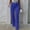 Blue, variant on Women's High Waist Button Fly Straight Leg Pants, Solid Color Full Length Loose Casual Trousers with Pockets for Spring Autumn Street Commute Blue XS(XS)