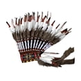 thumbnail image 3 of Tocado de plumas artificiales, tocado de disfraz de jefe para cosplay, disfraces, 3 of 9