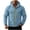 Sky Blue, variant on Nmnitkp Men's Hooded Rain Jacket Wind Resistant Water Repellent Full Zip Multi Zipper Pockets Drawstring Hood Outdoor Shell Coat for Hiking Camping Travel Daily Casual Wear Sky Blue,S
