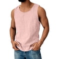 thumbnail image 4 of LRGSHF Men's Tank Top, Crew Neck Sleeveless Shirt, Loose Fit Solid Color Casual Summer Beach Vest Lightweight Gym Workout Shirts, 4 of 4