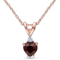 Everly Women's Garnet 10k Rose Gold Necklace