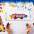 thumbnail image 2 of 12 Pcs DIY Blank Vinyl Banner Kit, Handheld Retractable Banner White Roll up Banners Dry Erase  PVC Plain Banner for Birthday Party, Protests, Sports, Concert,Cheer Congratulations, Team Spirit, 2 of 6