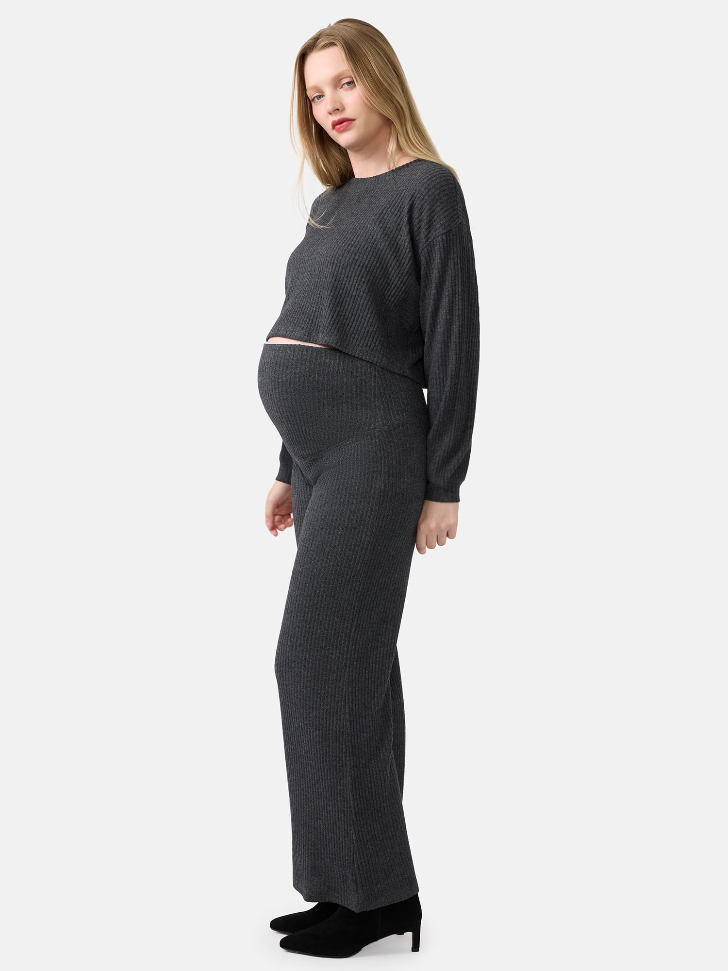 Ingrid & Isabel For Every Belly Women's Maternity Ribbed Top, Sizes S-XXL