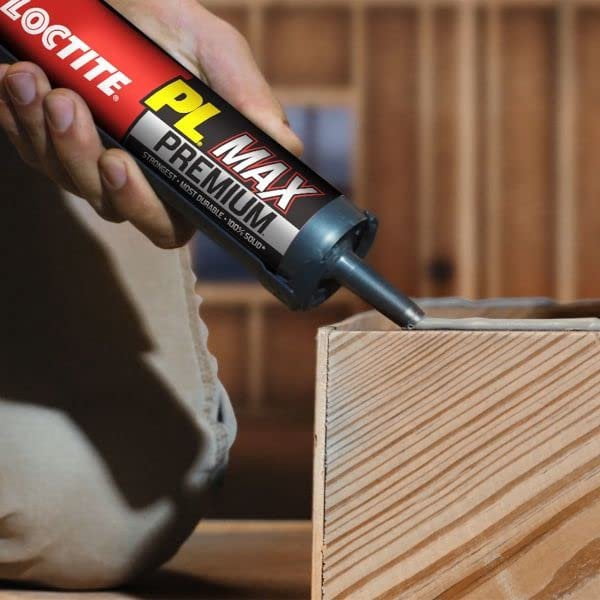 Loctite PL Premium Max Construction Adhesive, Versatile Construction Glue for Wood, Concrete, Stone & More - 9 fl oz Cartridge, Pack of 12
