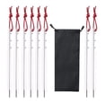 thumbnail image 3 of Aluminum Tent Pegs, Ground Pegs with Pull Ropes, Heavy Duty Metal Tent Pegs with 8pcs, 3 of 7