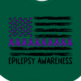 thumbnail image 4 of Inktastic Epilepsy Awareness Purple Ribbons and Flag Boys or Girls Baby Bib, 4 of 4