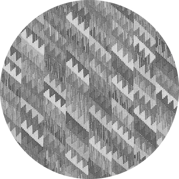 Ahgly Company Indoor Round Southwestern Gray Country Area Rugs, 8' Round