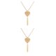 thumbnail image 3 of Qarigey Collar de mujer Estilo simple Hermosa joyería Accesorio Adorno de ropa Collares de borlas para decoración diaria Dorado, corazón Corazón de oro 2Conjunto, 3 of 6
